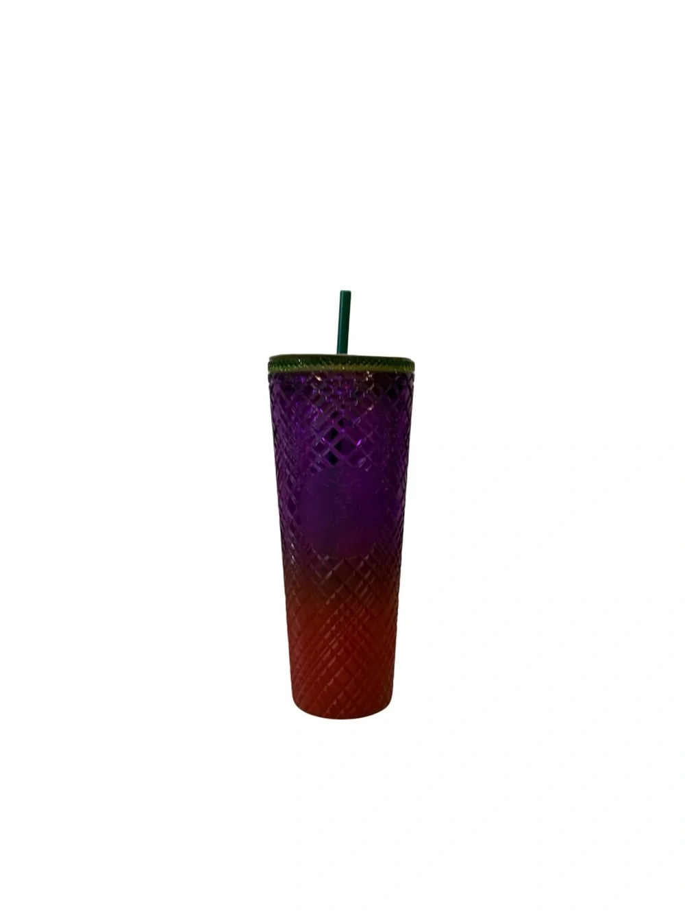 Brand New Shea Anthony x Starbucks tumbler with diamond pattern and straw